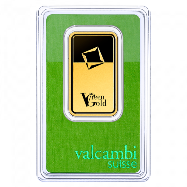 Valcambi 1oz Fine Green Gold Bar | Ethical Gold | .999