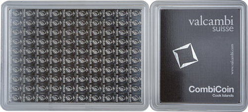 Valcambi 100g silver CombiBar (100 x 1g)