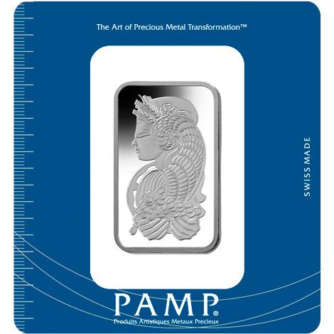 PAMP 100g Fine Palladium Bar - Lady Fortuna