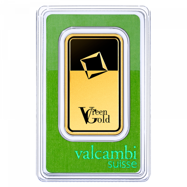 Valcambi 100g Fine Green Gold Bar | Ethical Gold | .9999