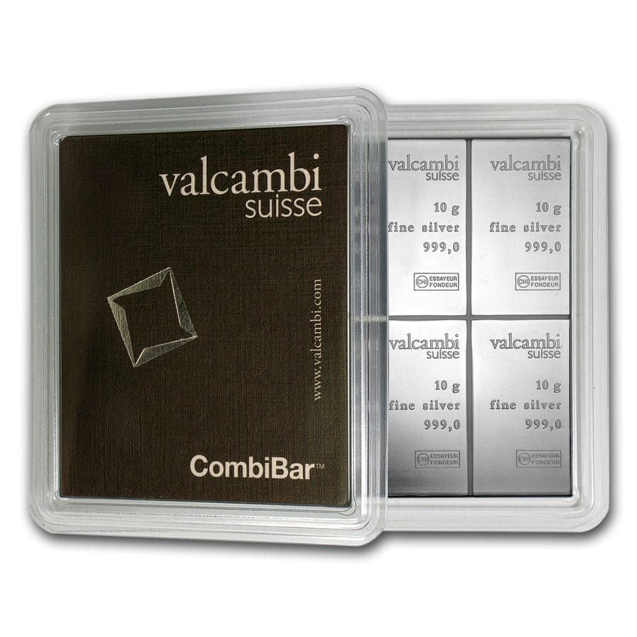 Valcambi 100g Silver CombiBar (10 x 10g)