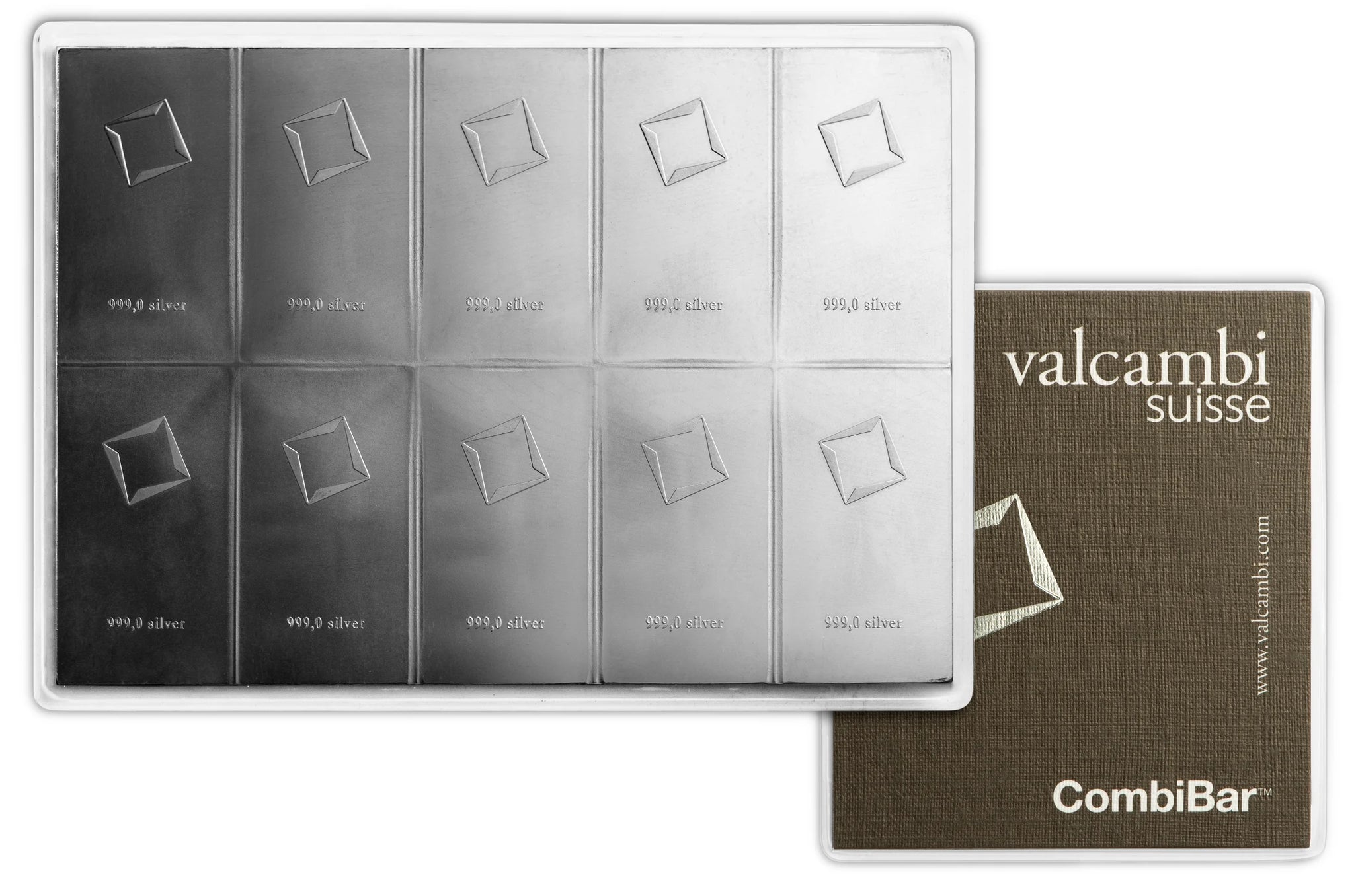 Valcambi 100g Silver CombiBar (10 x 10g)