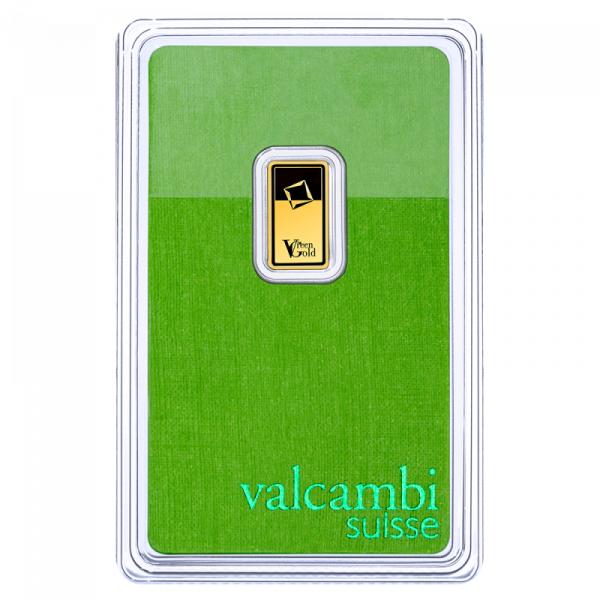 Valcambi 1g Fine Green Gold Bar | Ethical Gold | .999