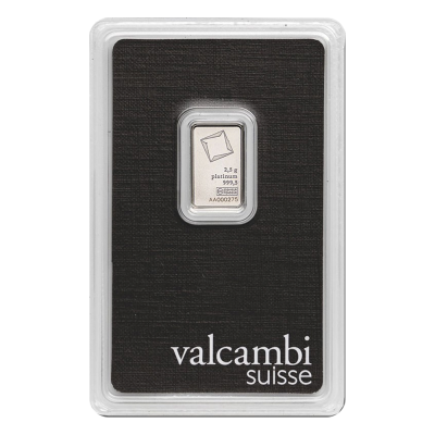 Valcambi 2.5 Gram Platinum Bar