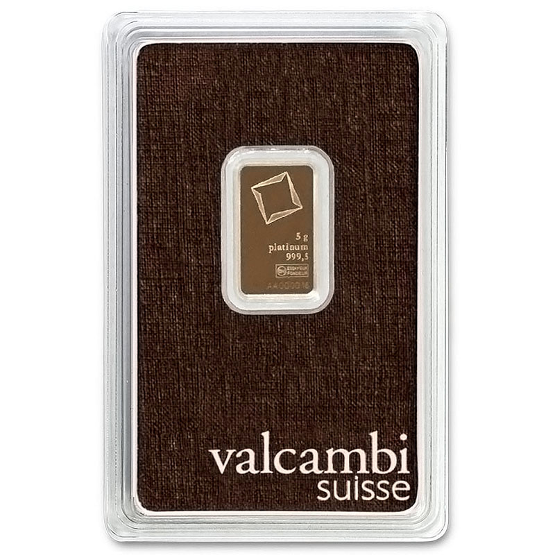 Valcambi 5g Platinum Bar