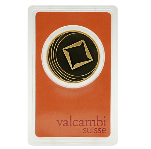 Valcambi 50g Gold Round Bar