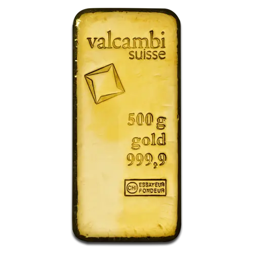 Valcambi 500g Gold Cast Bar