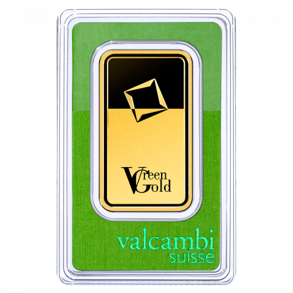 Valcambi 50g Fine Green Gold Bar | Ethical Gold | .999