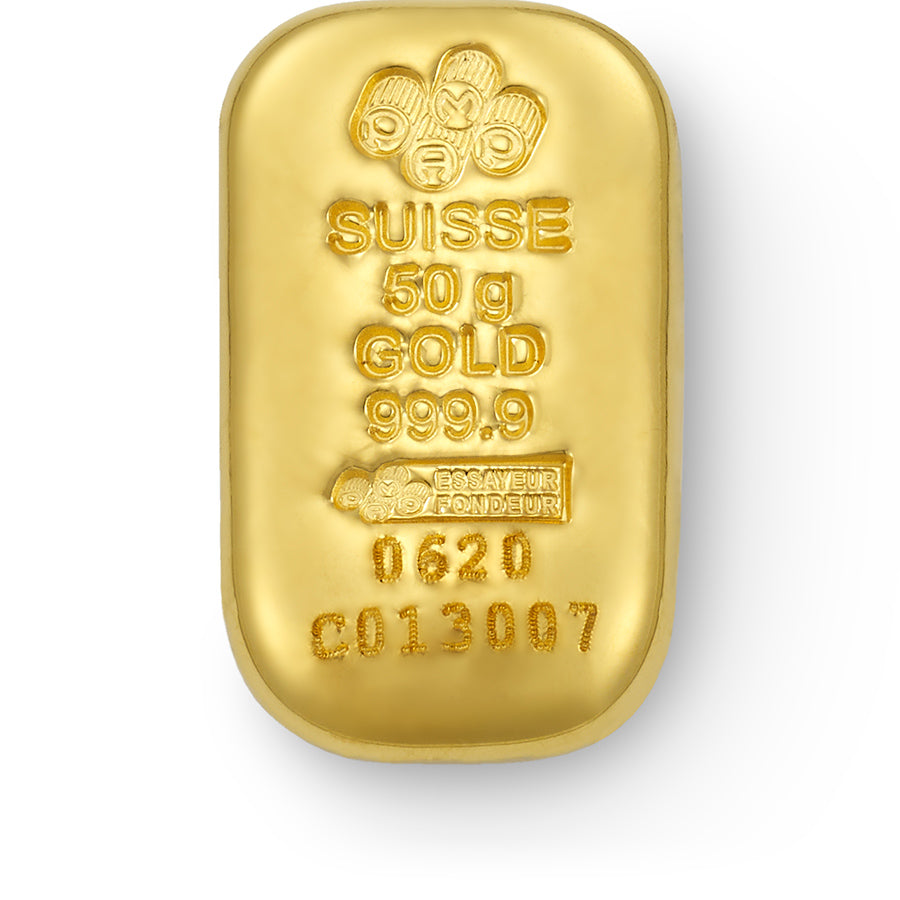 PAMP Suisse 50g Gold Cast Bar