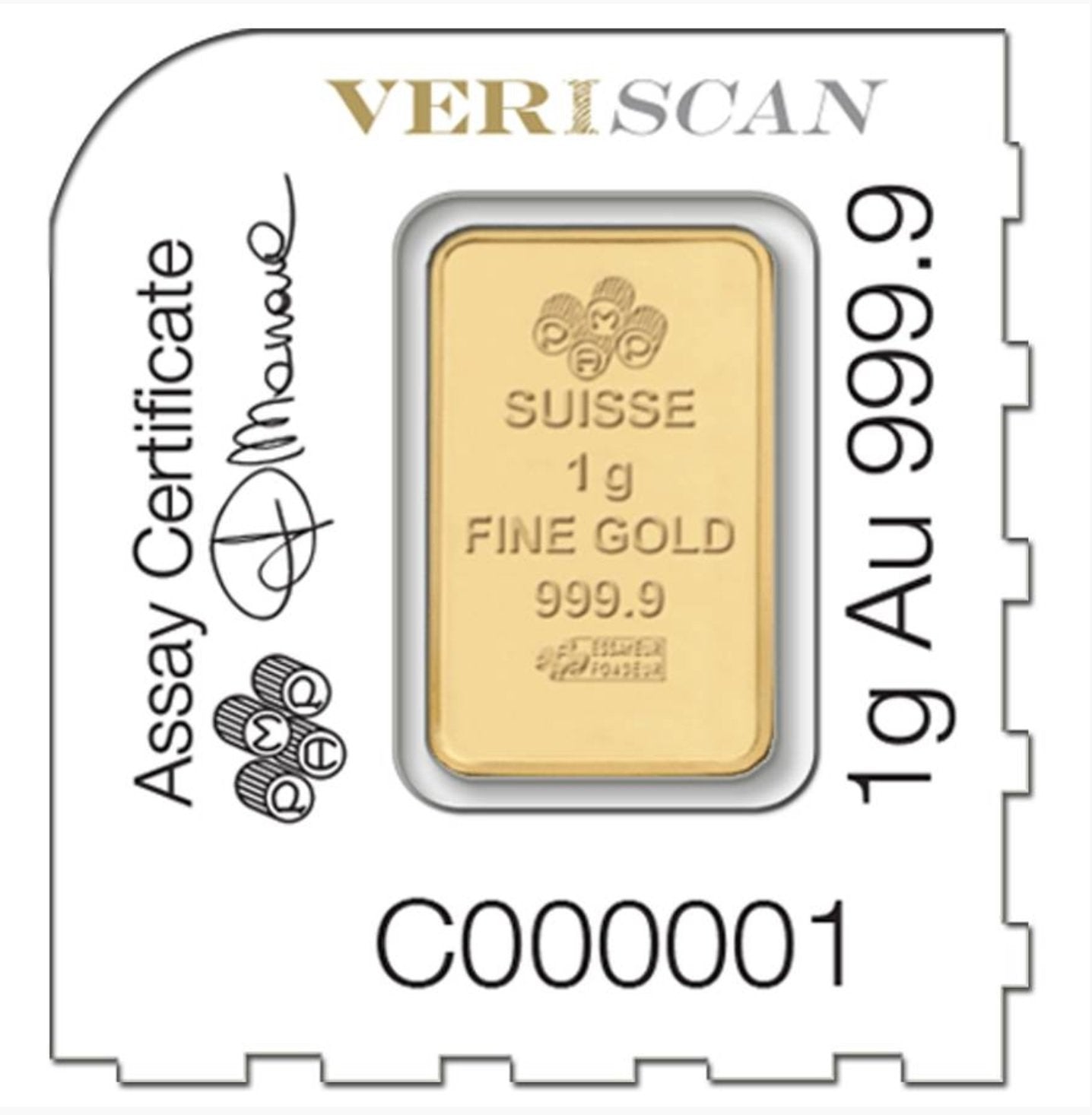 PAMP Suisse 25 x 1g Multigram Combibar Gold Bar