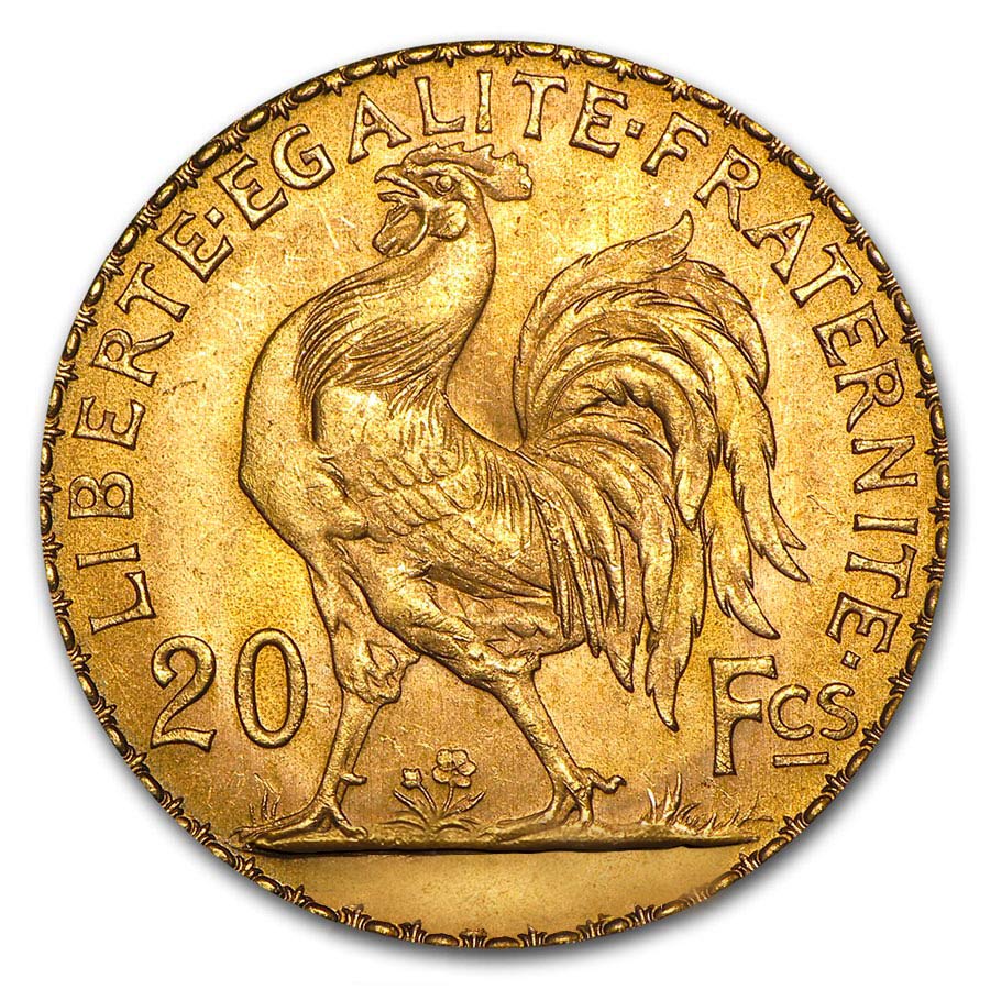 1 oz Fine Gold Napoléon (Coq de Chaplain) Coin 900.0