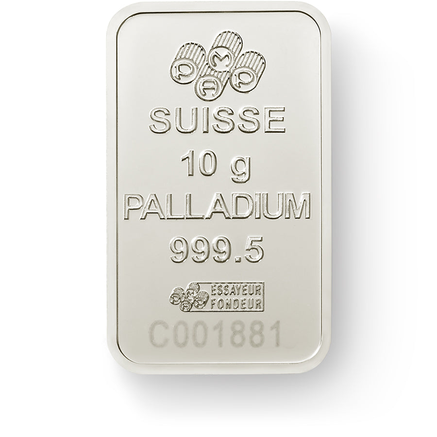 PAMP 10g Fine Palladium Bar - Lady Fortuna