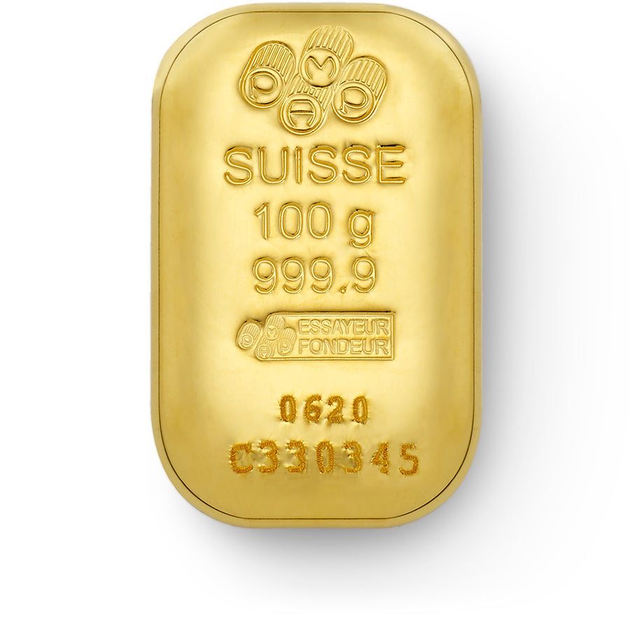 PAMP Suisse 100g Gold Cast Bar