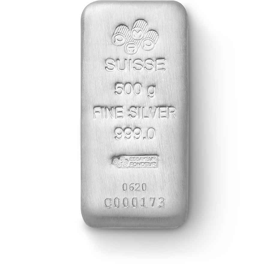 PAMP Suisse 500g Cast Fine Silver Bar