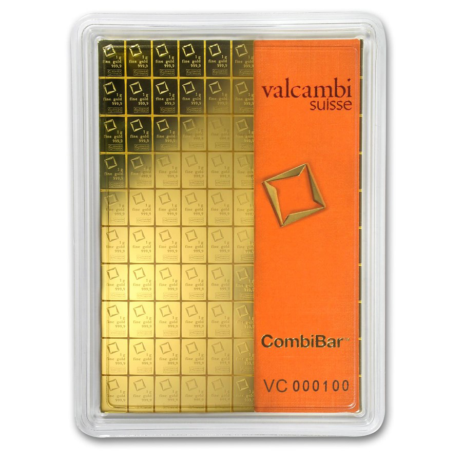 Valcambi 100g Gold CombiBar (100 x 1g)