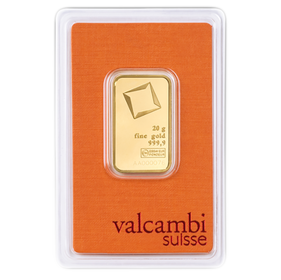 Valcambi 20g Fine Gold Bar