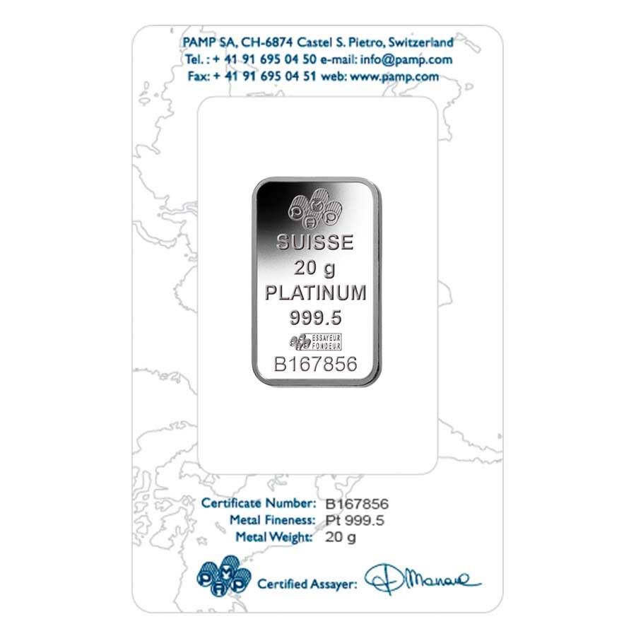 PAMP Suisse 20g Platinum Bar