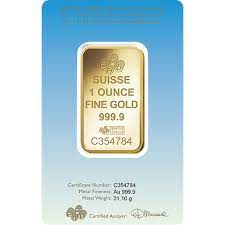 PAMP Suisse 1oz Fine Gold Mint Bar - Romanesque Cross