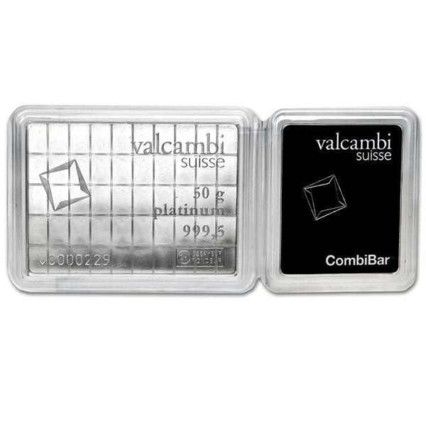 Valcambi 50 x 1g Platinum CombiBar