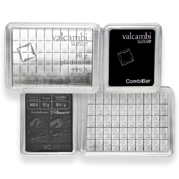 Valcambi 50 x 1g Platinum CombiBar