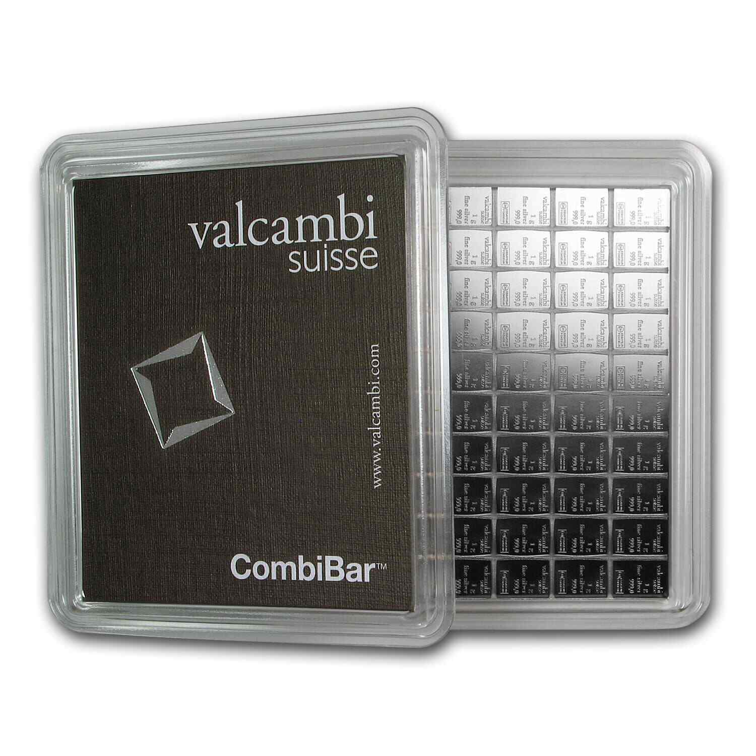 Valcambi 100g silver CombiBar (100 x 1g)