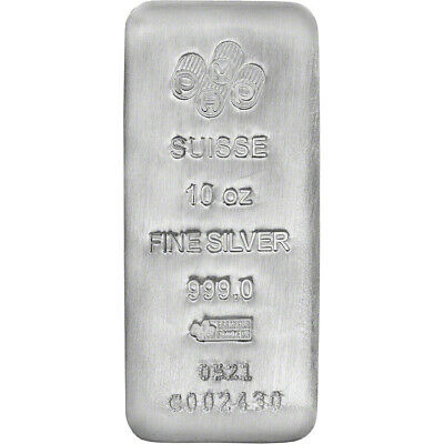 PAMP Suisse 10oz Cast Silver Bar